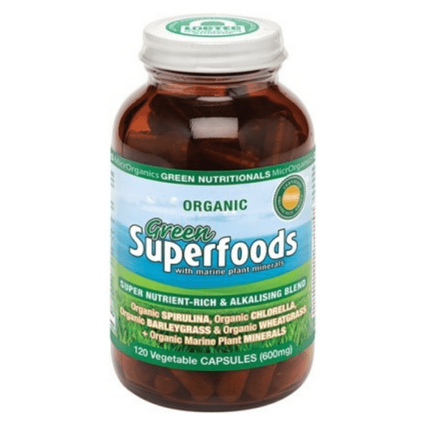 GREEN NUTRITIONALS Organic Green Superfoods Vegan (600mg) - 120